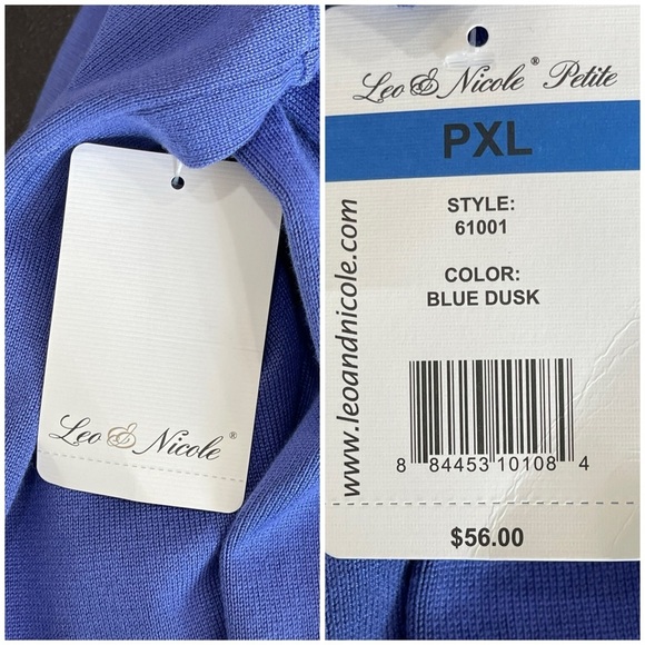 Leo & Nicole new with tags size XL petite open front cardigan 3/4 sleeve mature - Picture 7 of 13